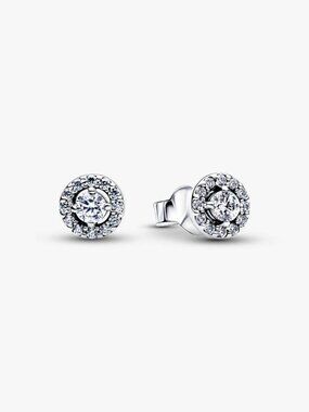 Pandora Round Pav�� Halo Stud Earrings